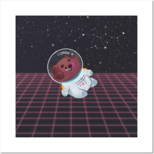 Astronaut Dog in Space Posters and Art